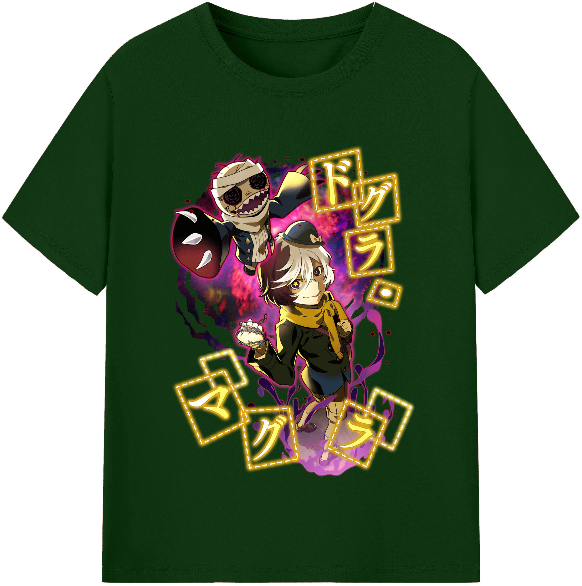 （画像用） 文豪ストレイドッグス Bungo Stray Dogs 綿100％半袖Tシャツ（フロントプリント）